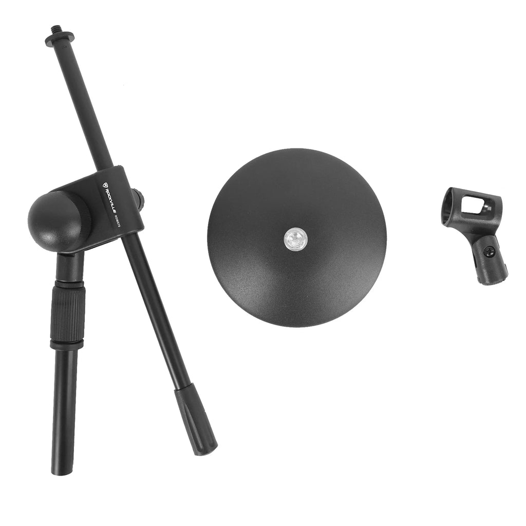 4-Person Podcasting with Mixer Headphones Amp Stands H379