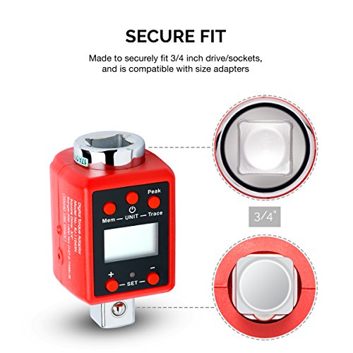 3/4-Inch Digital Torque Adapter, 150-750 ft-lb V6913
