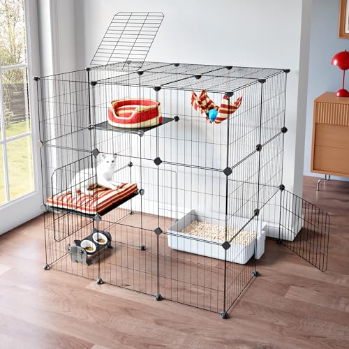 3-Tier Metal Wire Cat Cage Y205119