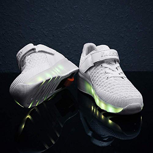 LED Light Up Roller Skate Shoes with Wheels USB Rechargeable Shoes Y975806