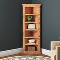 60x22 H x 27x22 W Corner Bookcase Chestnut Oak O153659