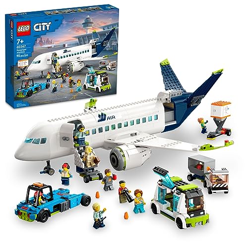 Passenger Airplane Building Toy Set with 9 Minifigures R670469