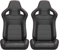 Red Stitch PVC Leather Racing Seats X7389