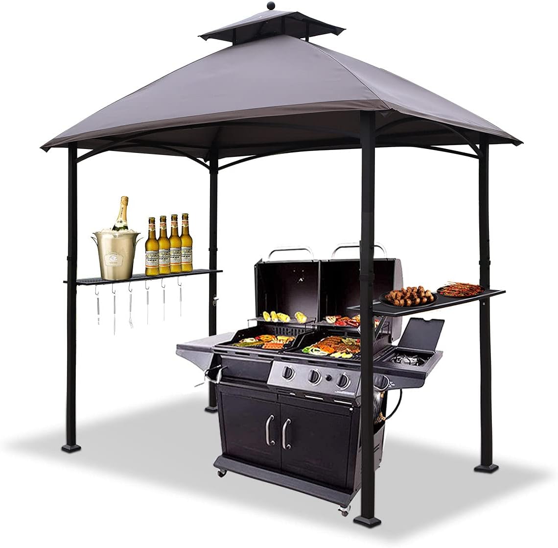8'x5' Grill Gazebo BBQ Patio Shelter Canopy Y461225