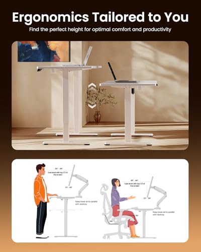 48 x 24 Inches Height Adjustable Electric Standing Desk with Memory S326615