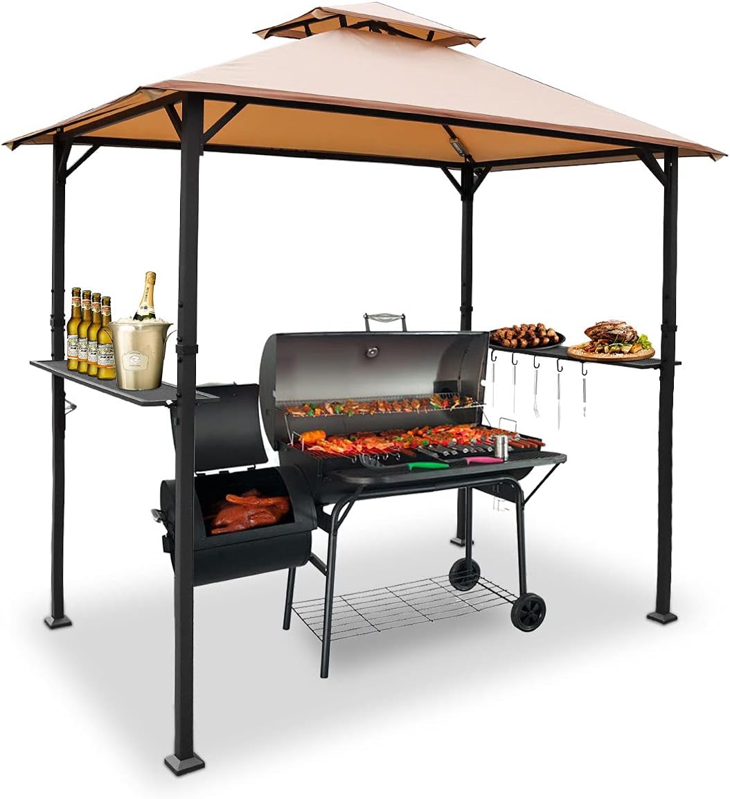 8'x5' Grill Gazebo BBQ Patio Shelter Canopy Y461225