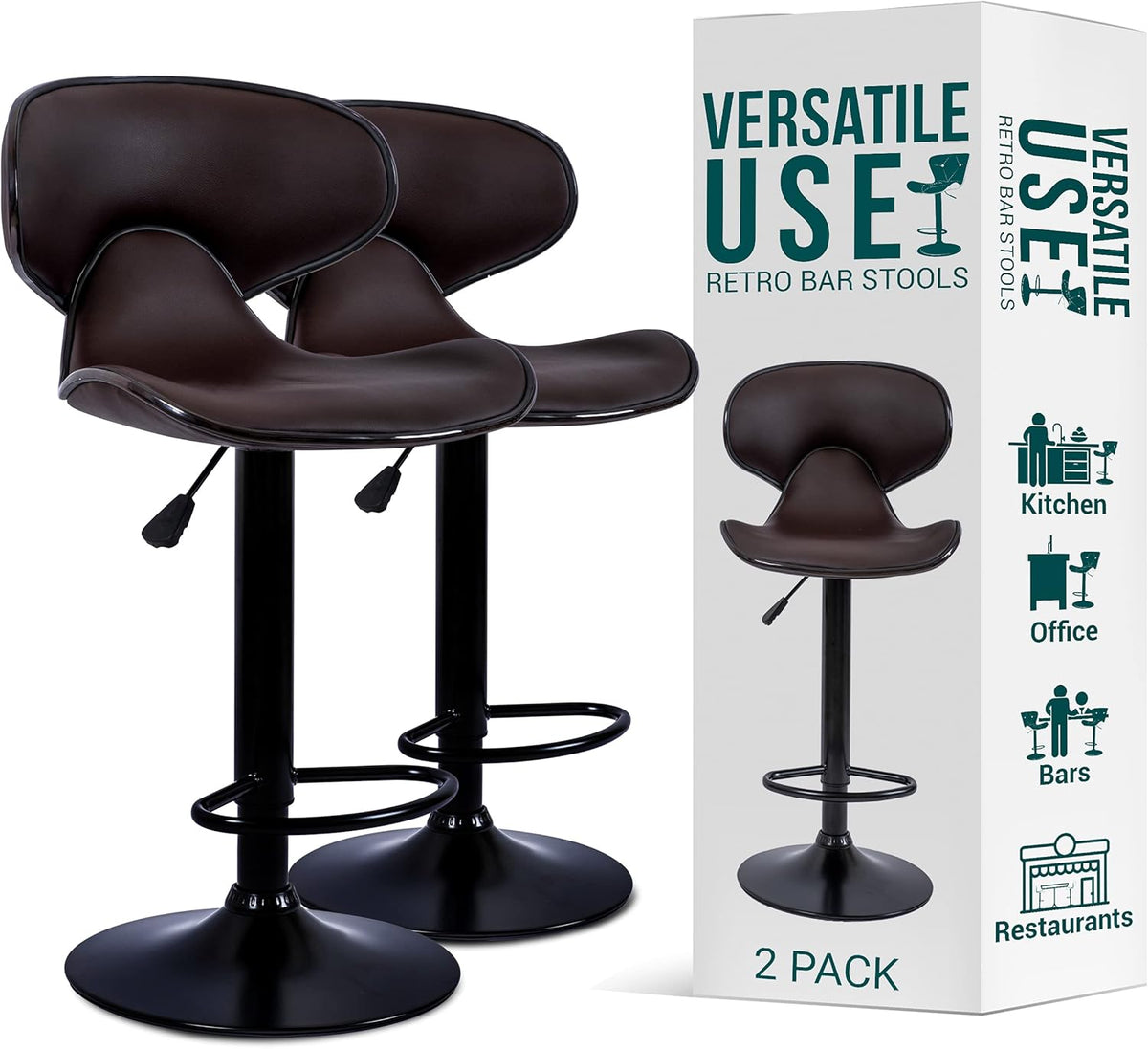 Adjustable Bar Stools Set of 2 A787975