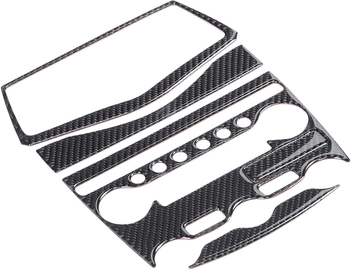 Console AC CD Panel Cover Carbon Fiber Pack of 2 D83421