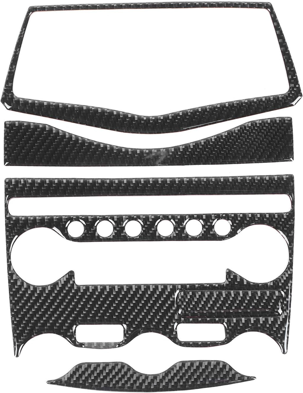 Console AC CD Panel Cover Carbon Fiber Pack of 2 D83421