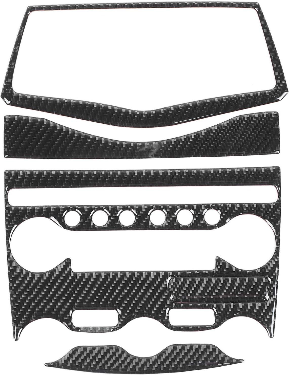 Console AC CD Panel Cover Carbon Fiber Pack of 2 D83421
