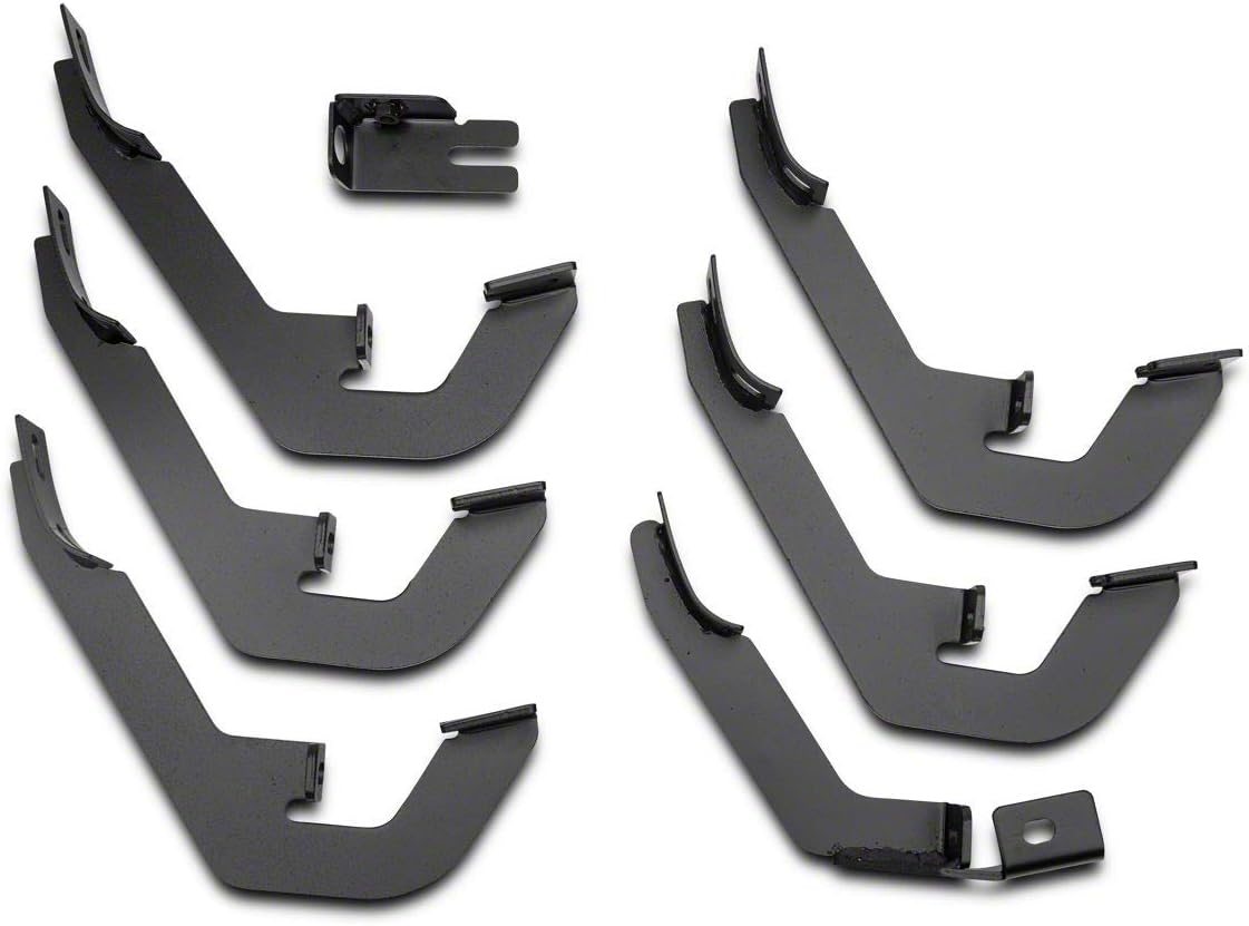 Black 5-Inch Oval Bent End Side Step Bars G31974