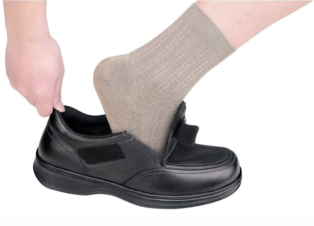 Black Leather Men's Shoes H11766