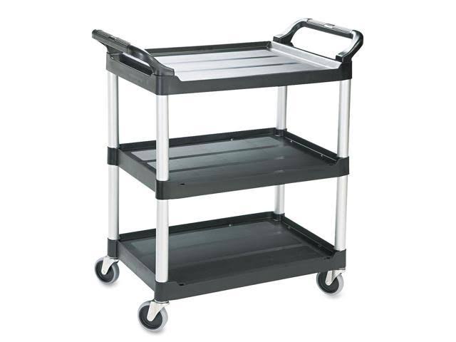 Black Three-Shelf Service Cart T39151