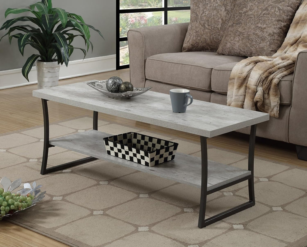 Faux Birch Slate Gray Coffee Table S14673