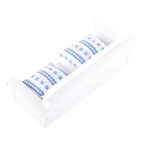 Miniature 2-Seat Sofa with Blue Flower Pattern Cushion K827323