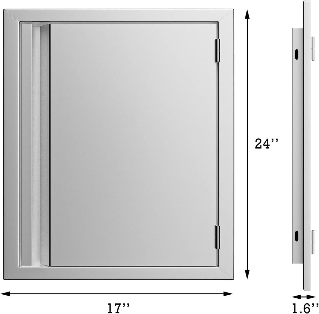 Stainless Steel BBQ Single Access Door 17W x 24H Inch O4701