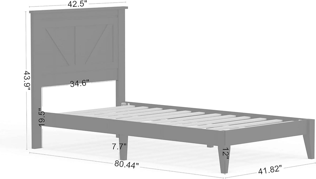 Solid Wood Platform Bed V799