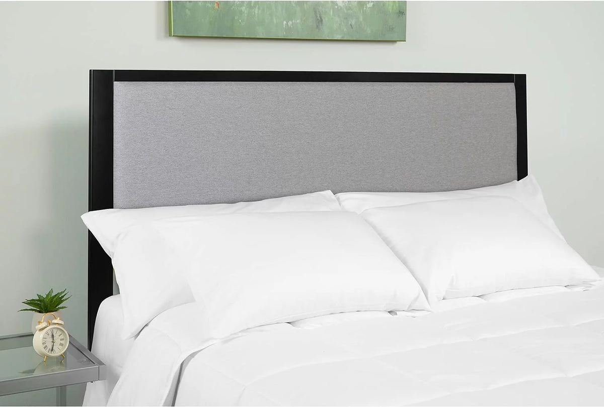 King Size Light Gray Fabric Upholstered Headboard K228624