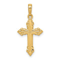 14K Yellow Gold Cross Pendant Charm V4011
