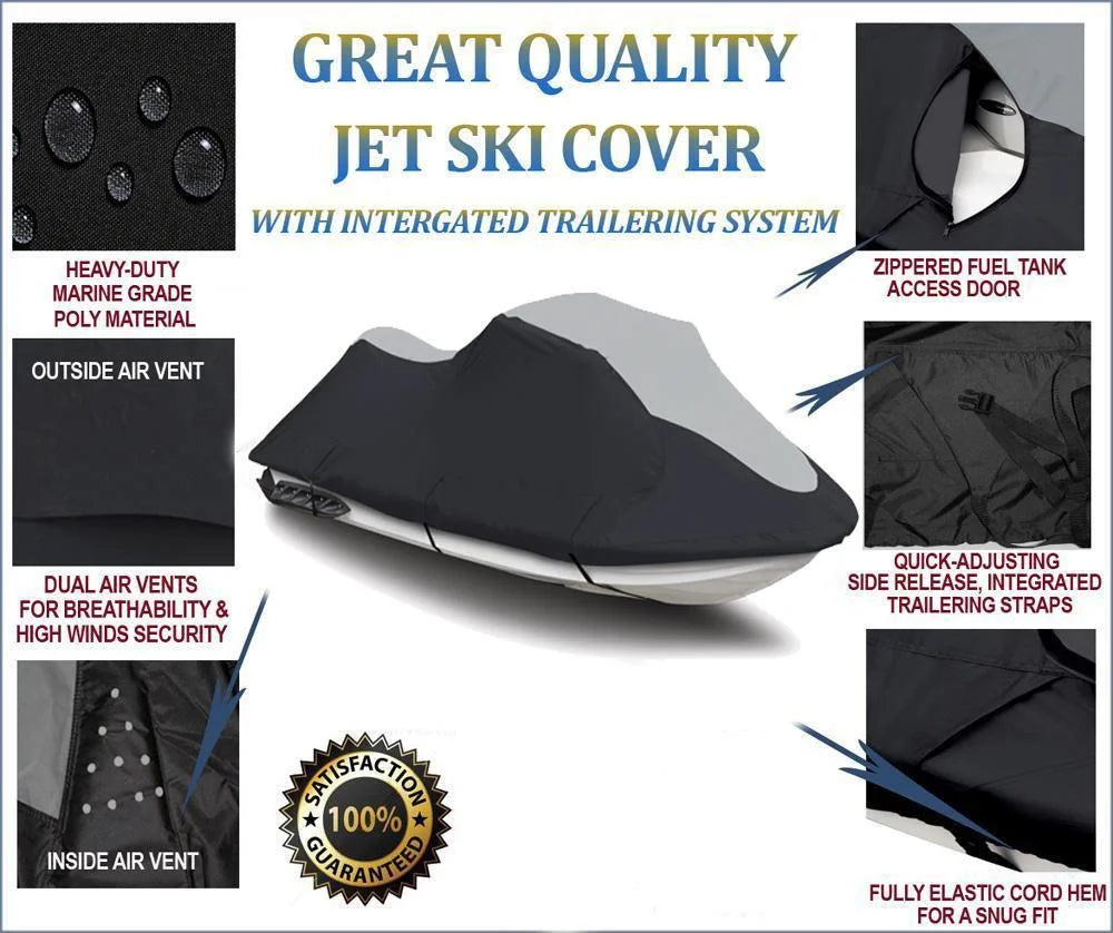 Black/Grey Jet Ski PWC Cover C360732
