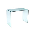 43 in. Tempered Glass U Shaped Computer Desk W6805