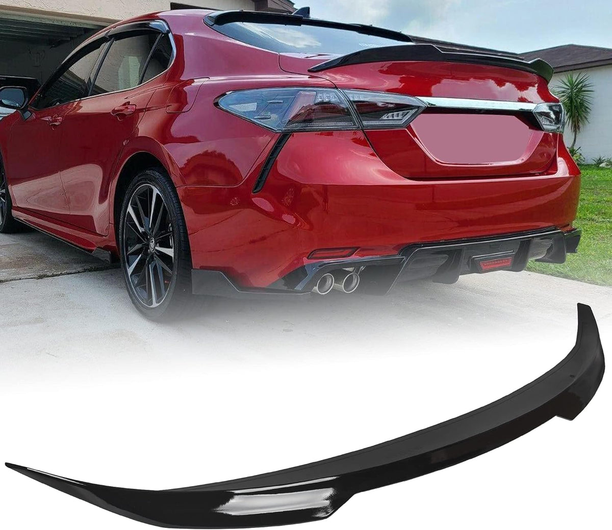 Glossy Black Rear Trunk Spoiler Wing Lid Pack of 2 V578