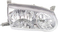 Passenger Side Headlight for Toyota Corolla 2001 2002 Pack of 2 V946820