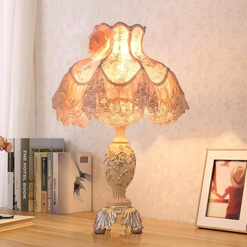Pink Fabric Shade European Style Table Lamp I311759
