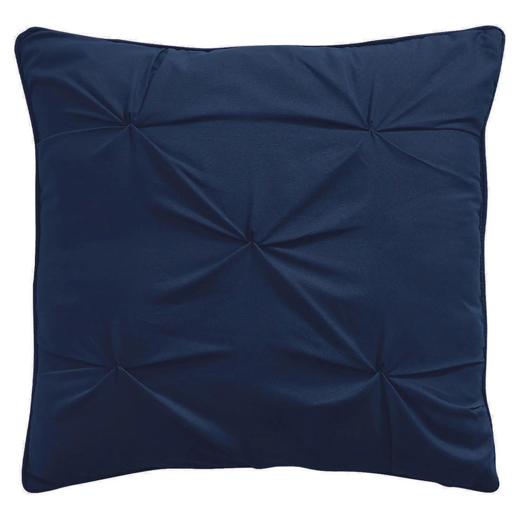 Navy Pintuck Comforter Set Queen I1212