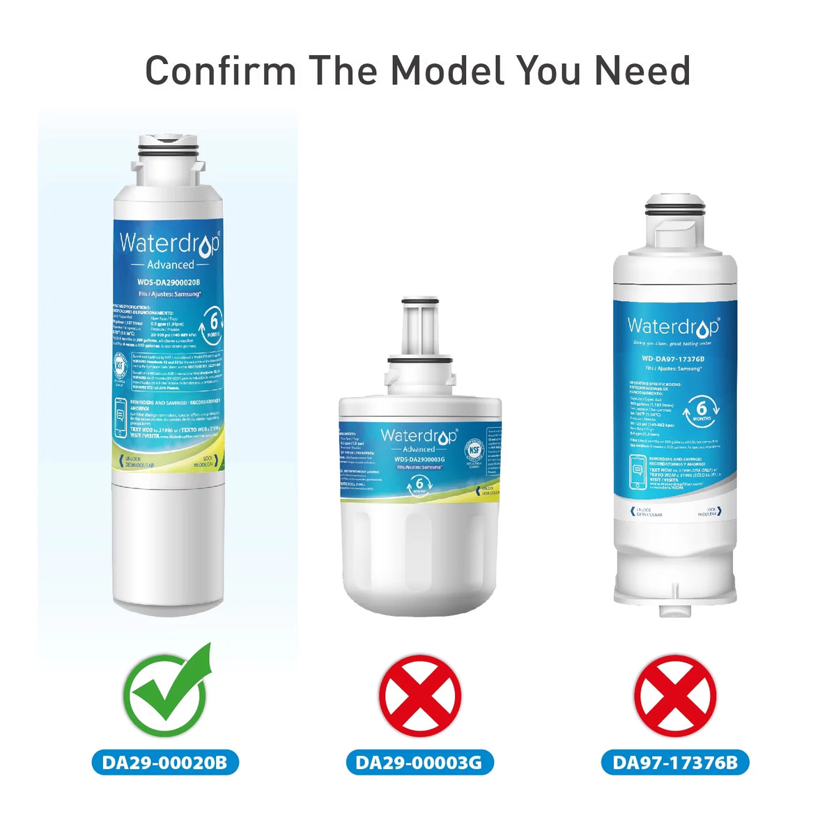Refrigerator Water Filter 2 Pack Q3335