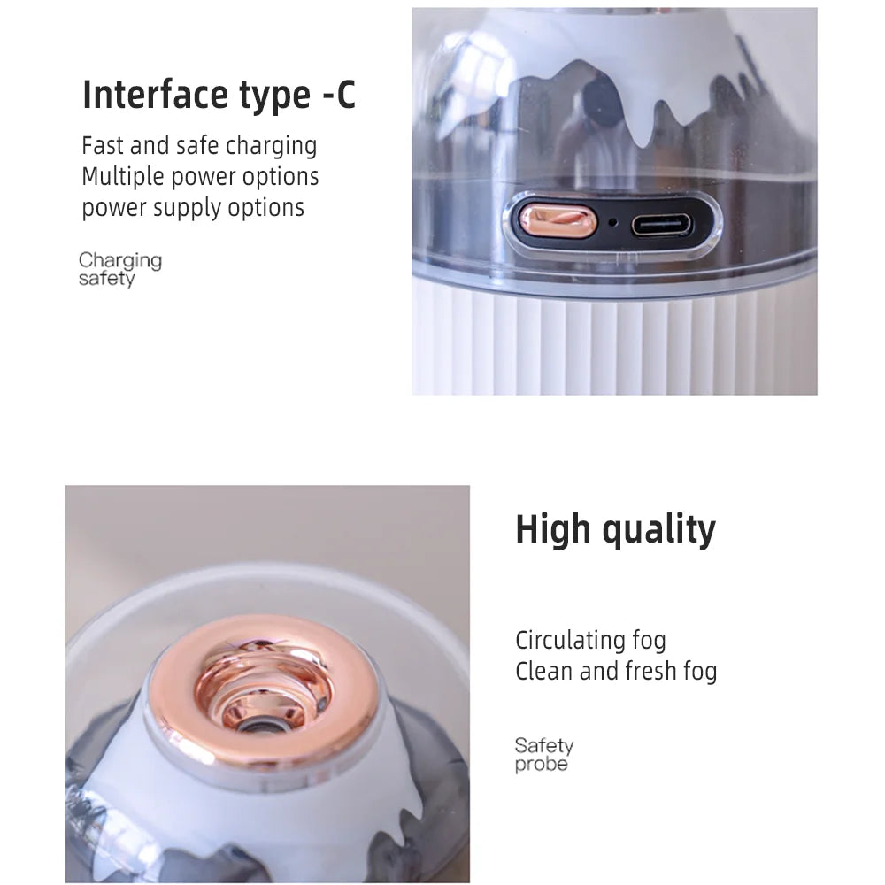 Portable Mini Cool Mist Humidifier, 260ml, USB, Blue P51608