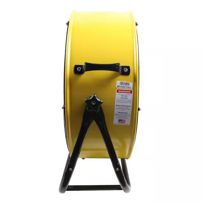 Yellow 2 Fan Speeds Drum Fan D39782