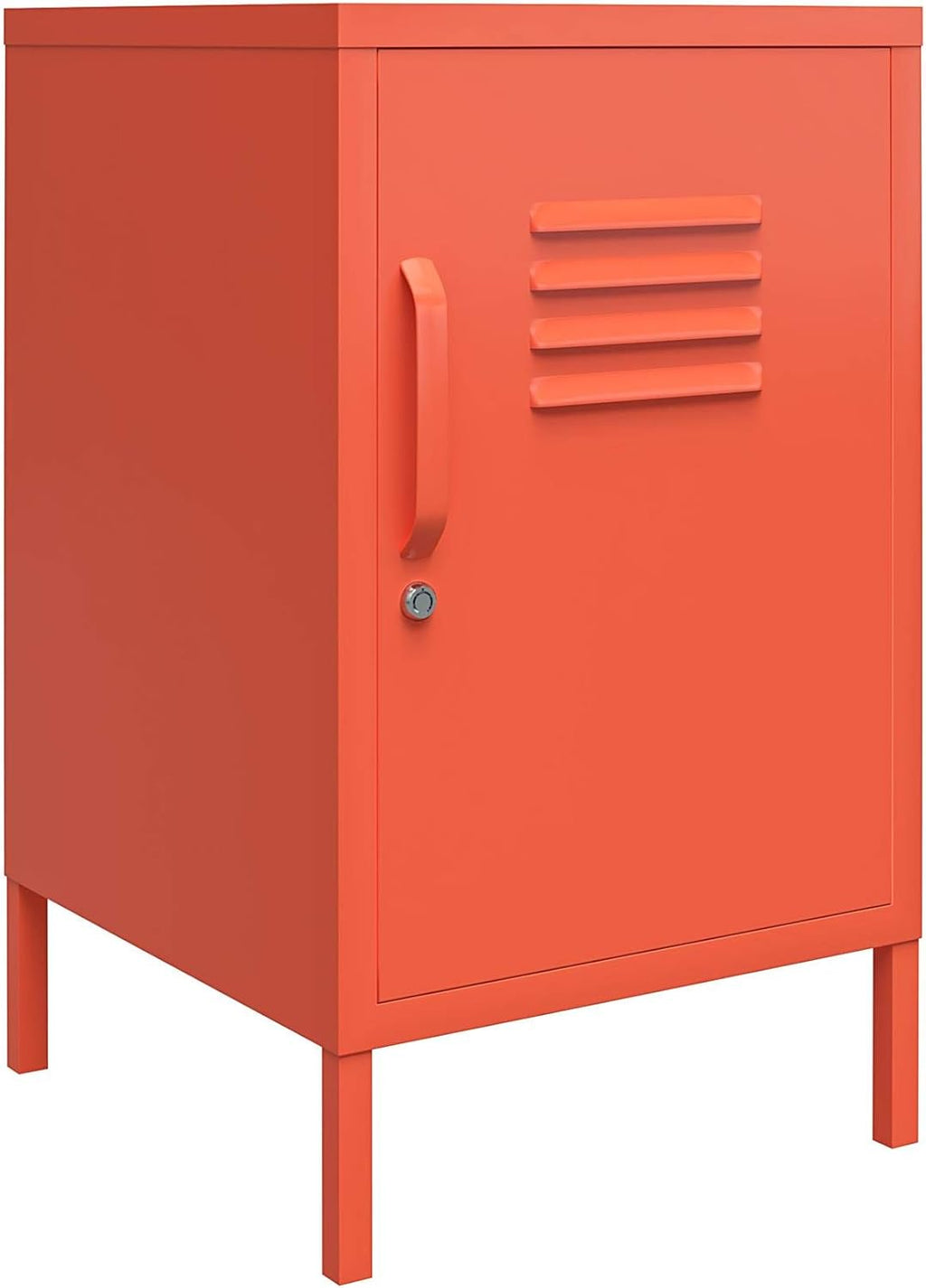 Orange Metal Locker End Table K6847