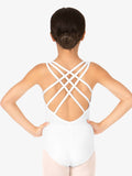 Child Triple Strap Tank Dance Leotard, Red X444805