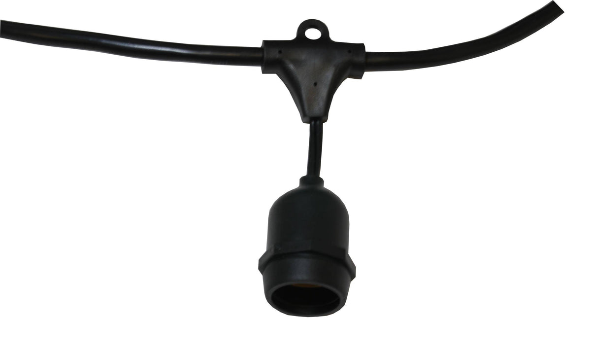 Black 48' Suspended Medium Base String Light D430167