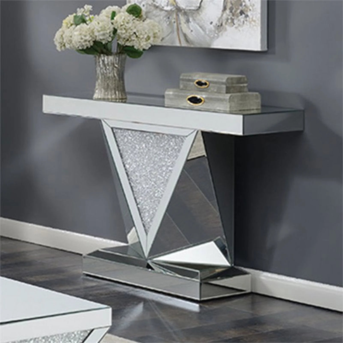 Rectangular Sofa Table with Mirror V8687