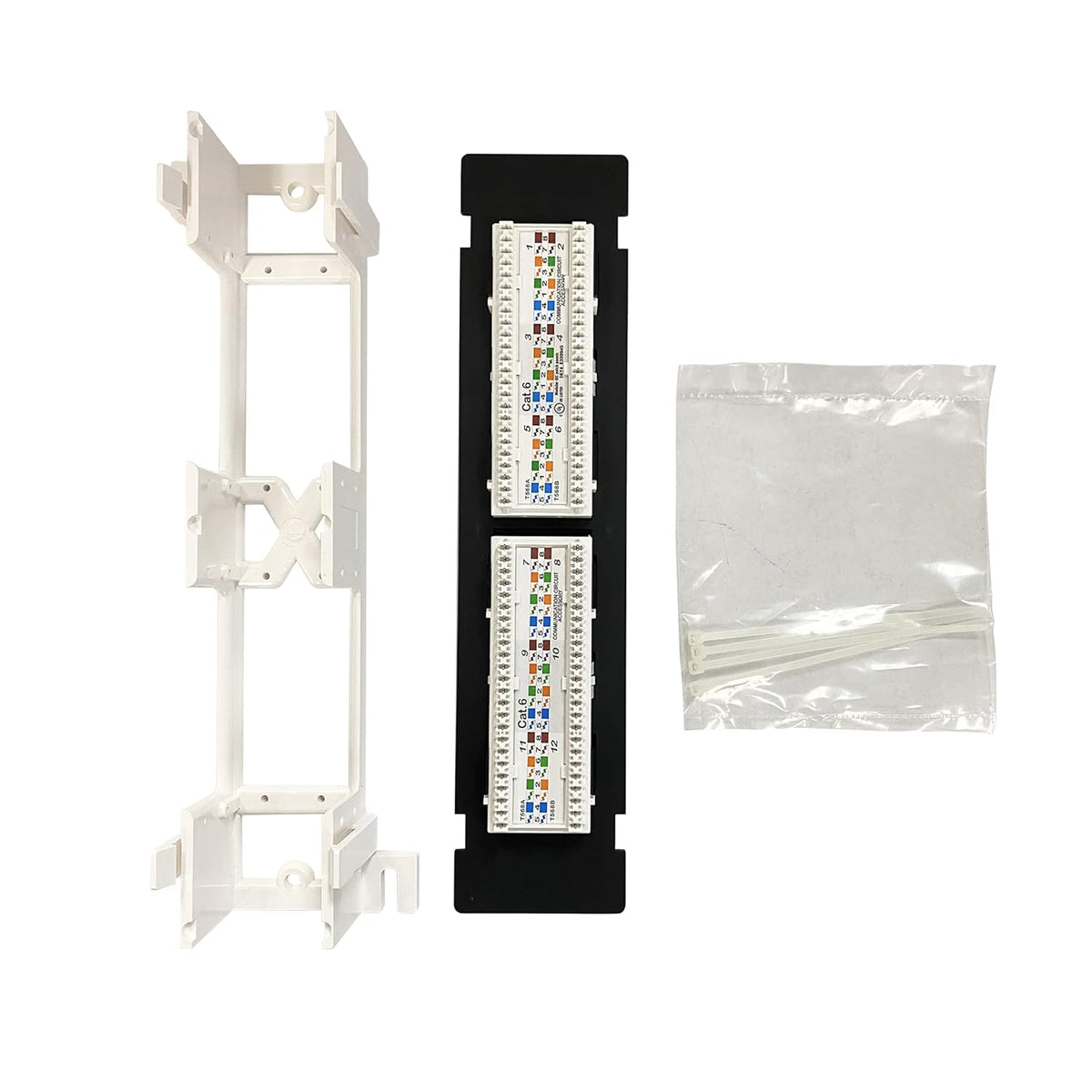 12-Port Vertical Patch Panel with 89D Bracket, Pack of 2 I46526