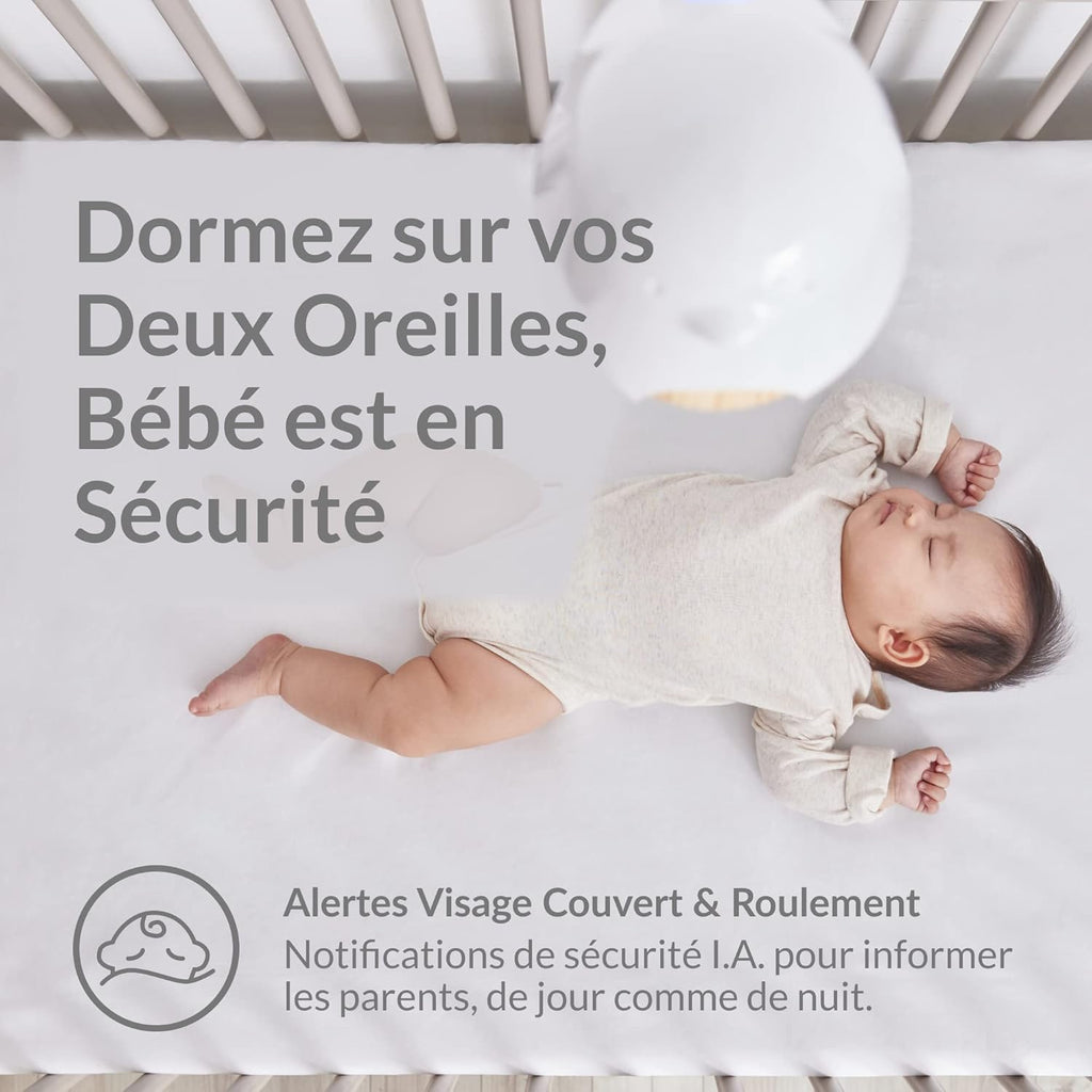 Smart Baby Monitor with Wall Mount: 1080p HD Night Vision Camera, 2-Way Audio, Cry & Temperature Detection W606832