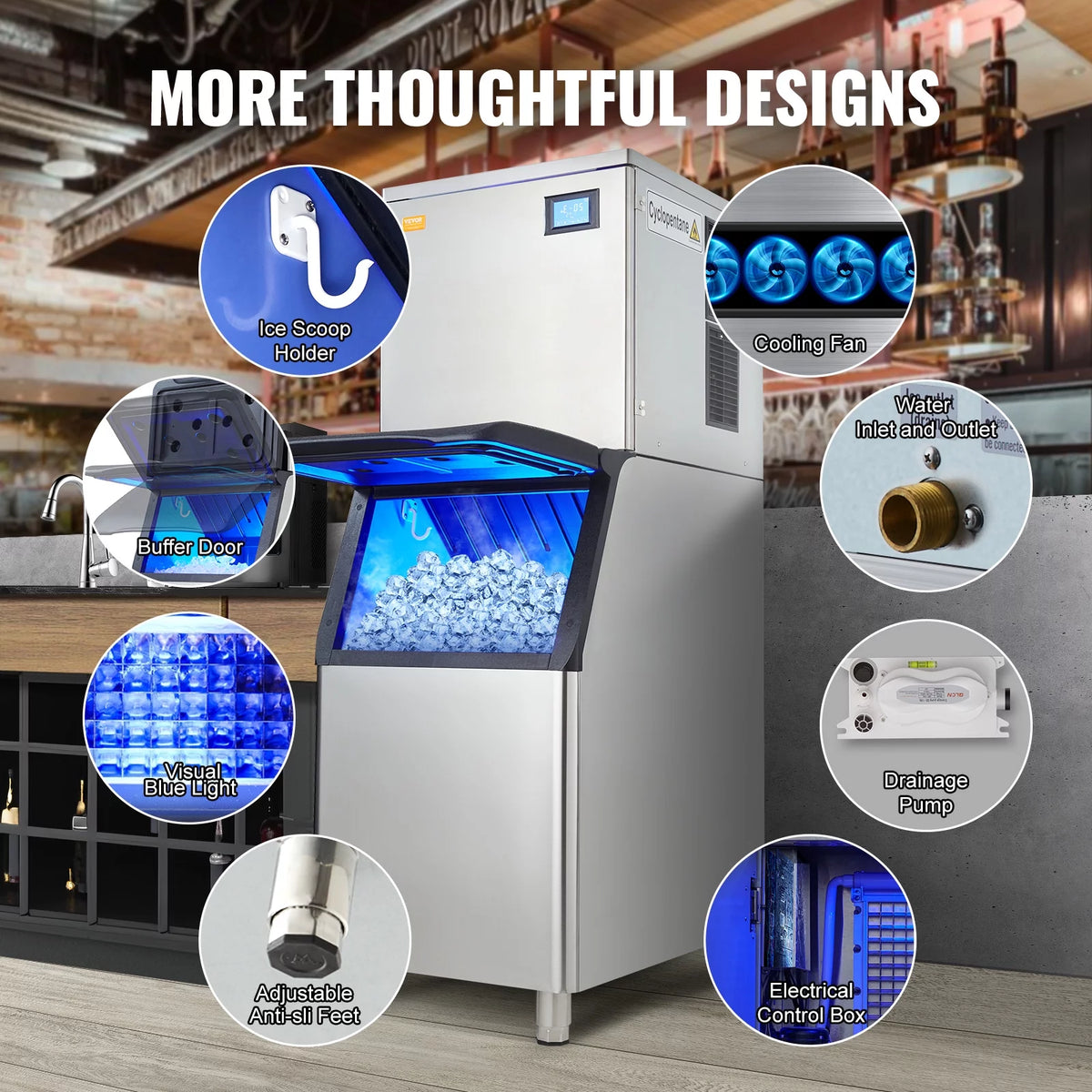 Commercial Ice Maker with Storage Bin L98862