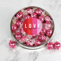 Large Plastic Candy Gift Tin with Chocolate Truffles P386704