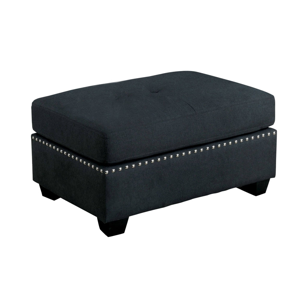Grey Fabric Upholstered Ottoman U646695