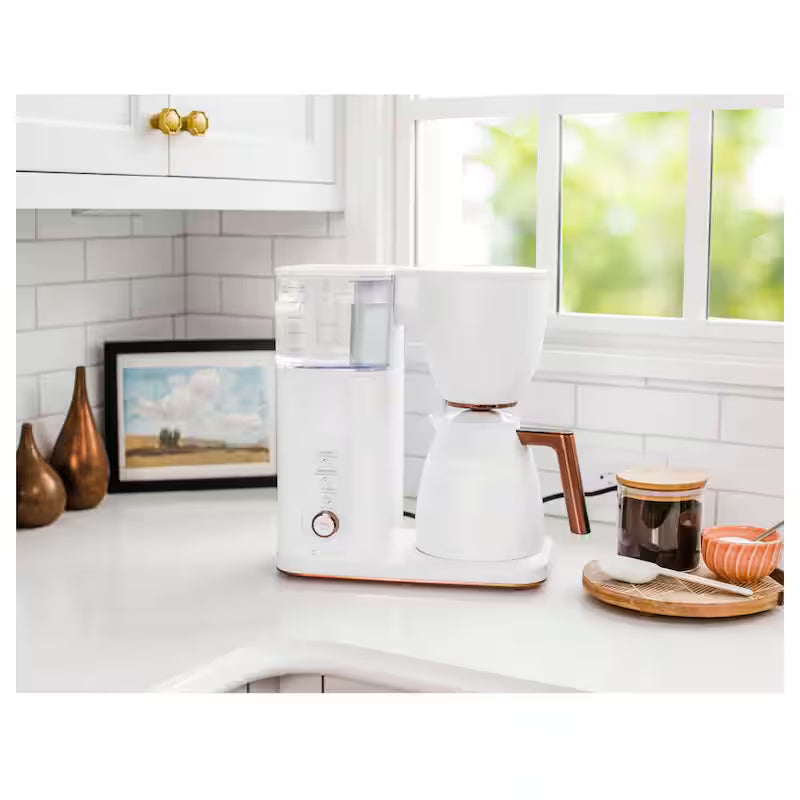 10 Cup Matte White Drip Coffee Maker with Thermal Carafe K479327
