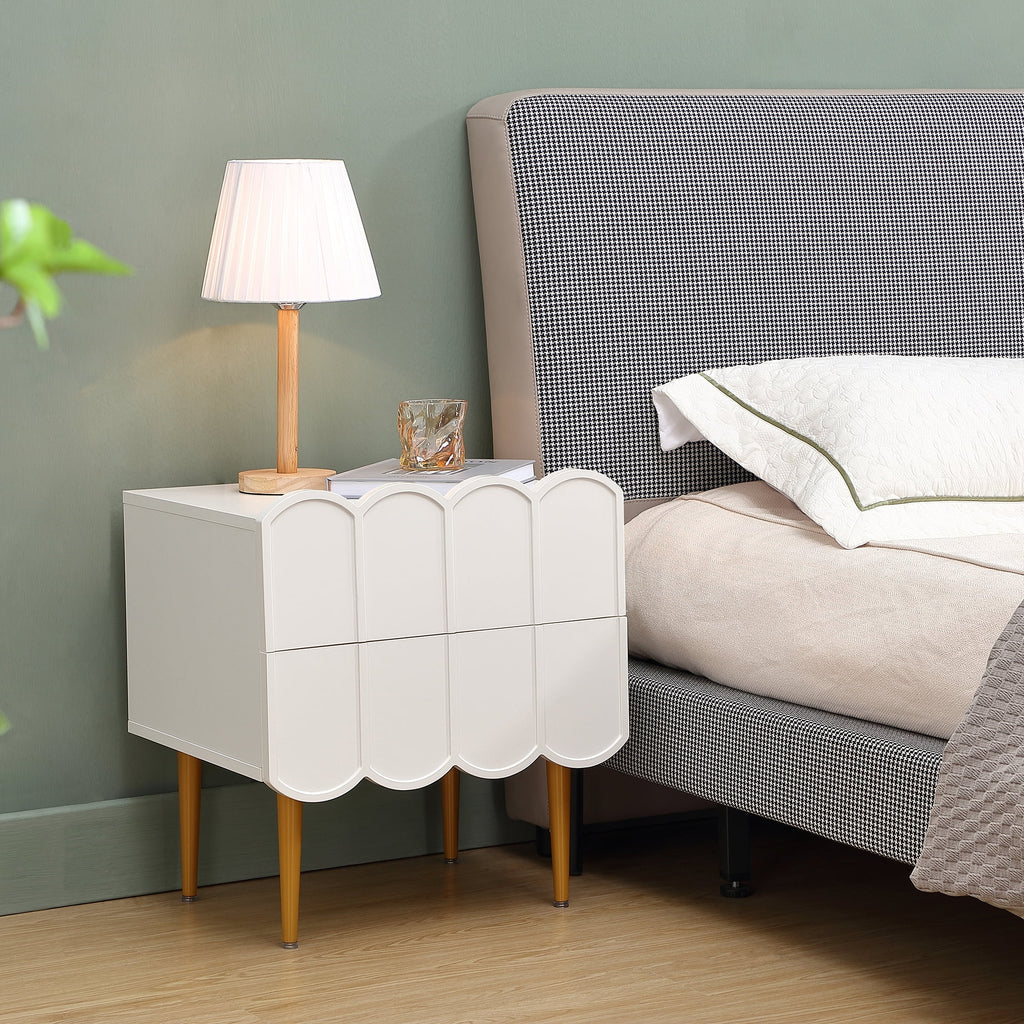 White Nightstands with Drawers G22247