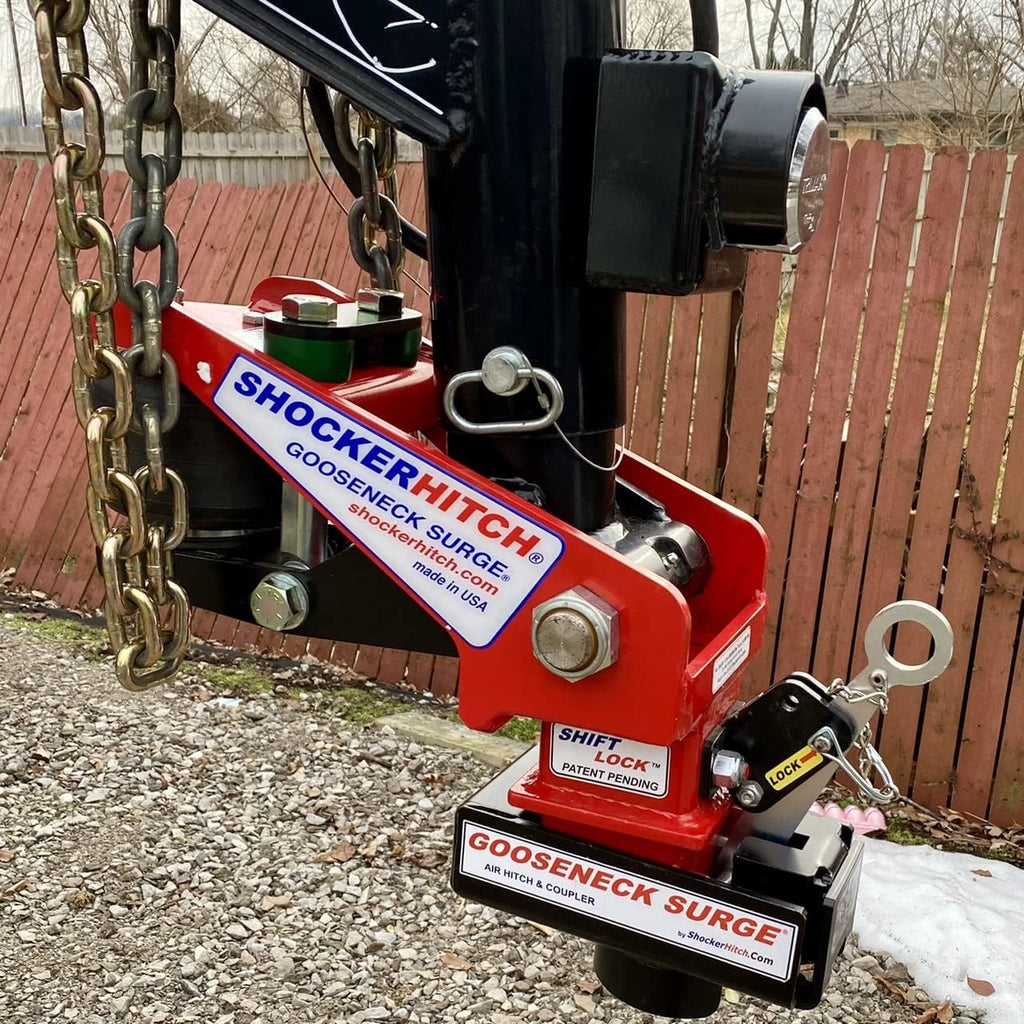 Gooseneck Air Hitch & Coupler, Square 4" Straight Pin 30K Coupler 9" Offset L58267