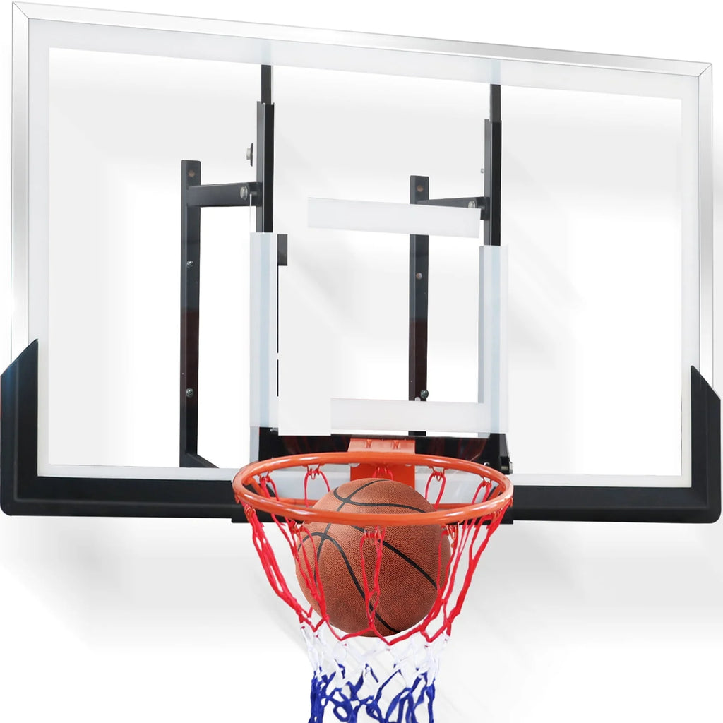 48in Wall-Mounted Basketball Backboard and Rim Combo W661155