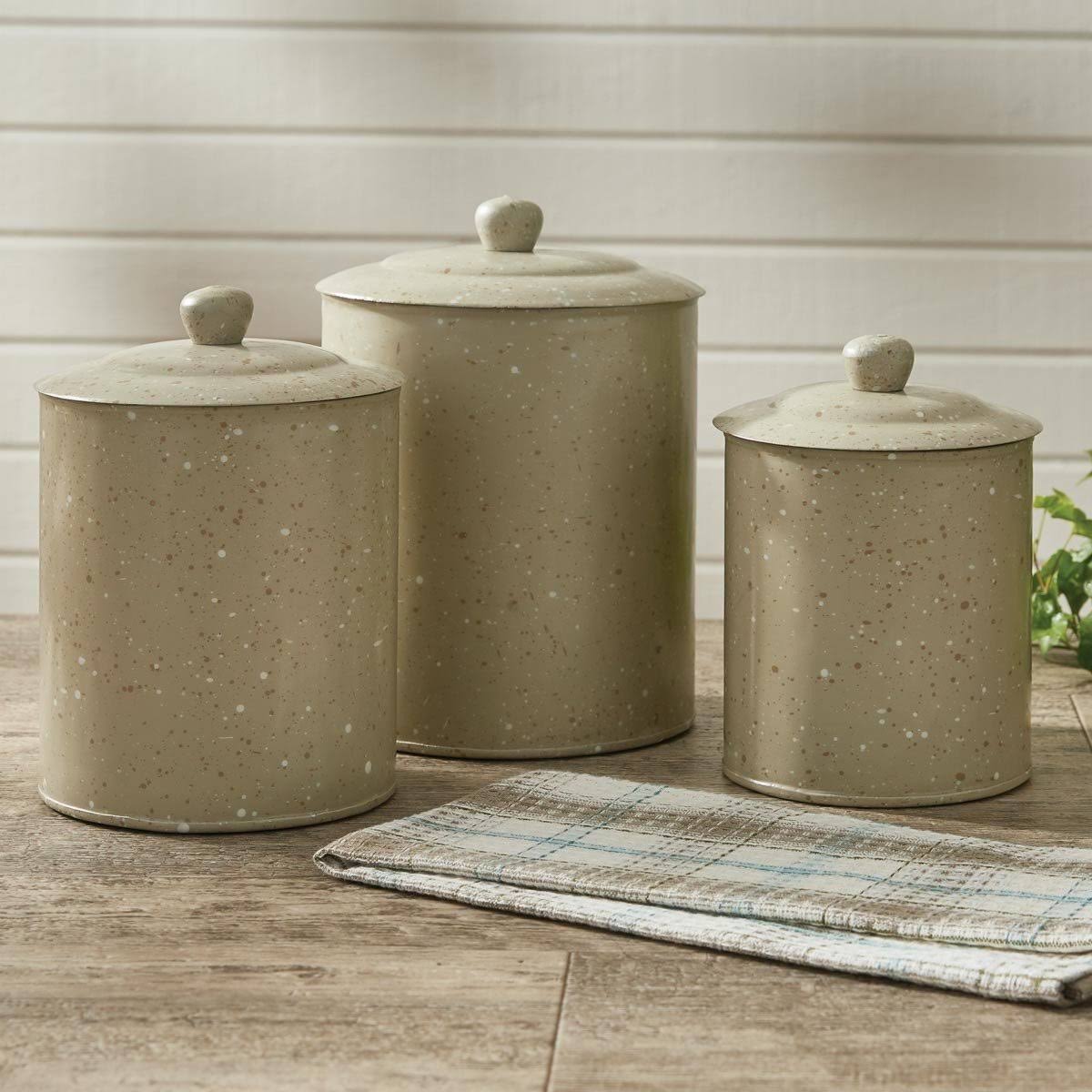 Sandstone Canister Set of 3 Y348