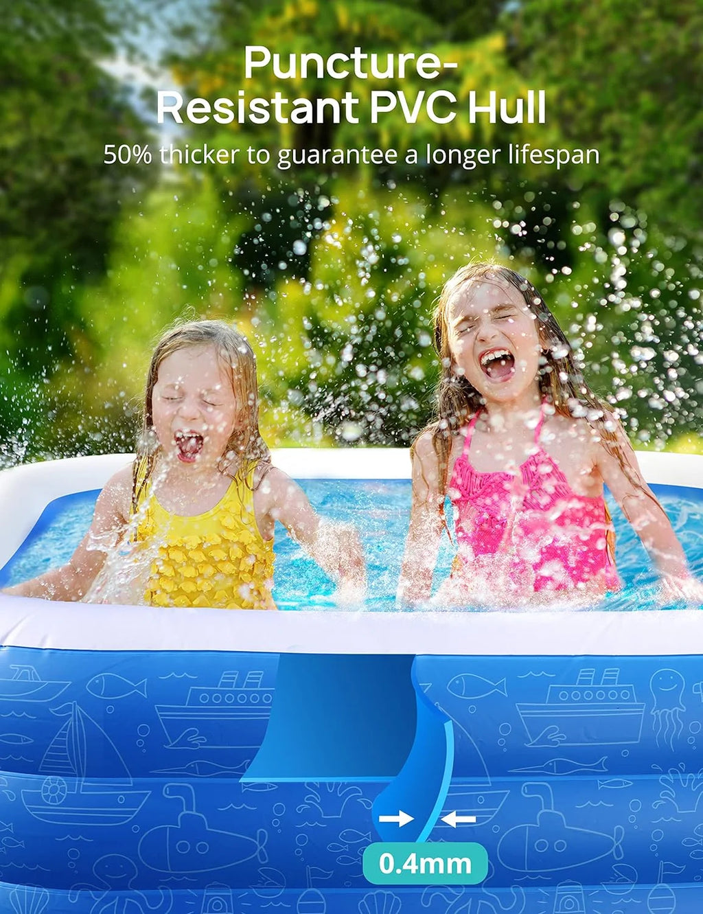 Inflatable Swimming Pools 118'' x 72'' x 20'' L42381