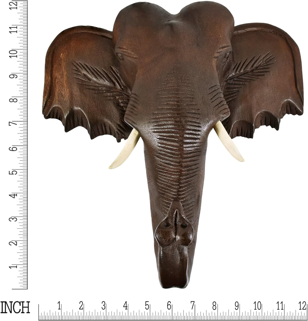 Thai Elephant Head Sculpture Wall Art 12X12 S248481