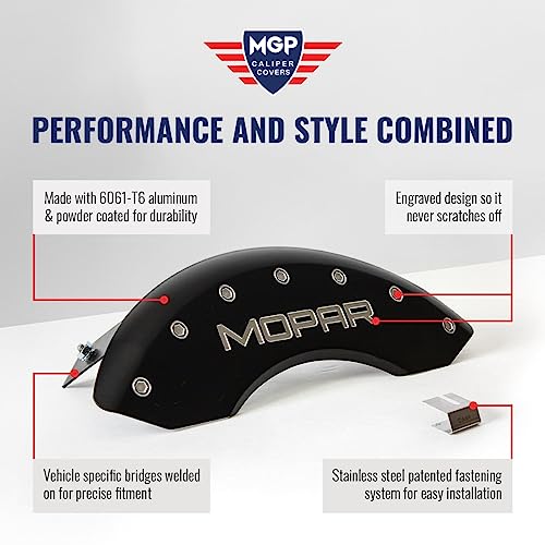 Red Powder Coated Aluminum Brake Caliper Covers Set of 4 S8055