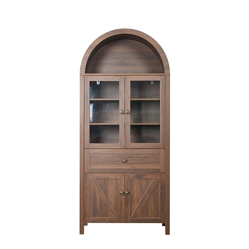 Pantry Cabinet with Drawer, 2 Cabinets and 6 Door Shelves, Adjustable Shelves, 71.65" R53194
